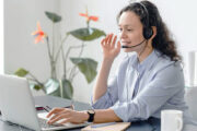 HR professionals reviewing an employee handbook