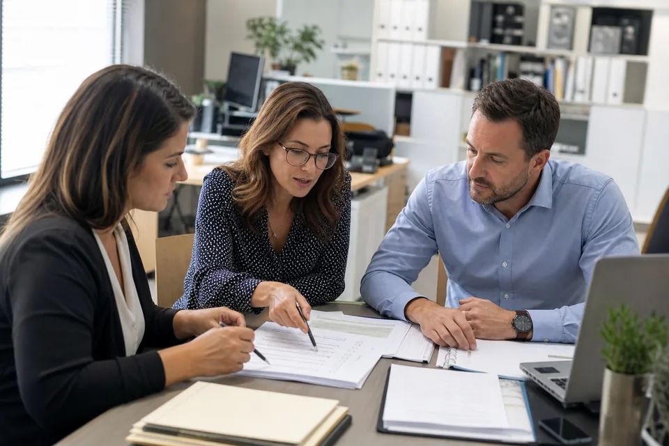 Small business leaders planning outsourced HR support